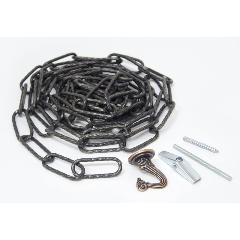 Decorative Spiral Oval Chain, Kingchain, 5 ft L, Antique Brass - 2