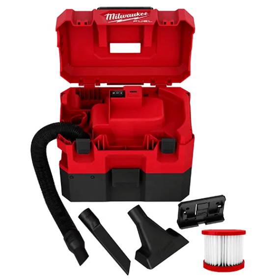 Cordless HEPA Wet/Dry Vacuum, Milwaukee, M12 Fuel, 1.6 gal, Tool Only - 4