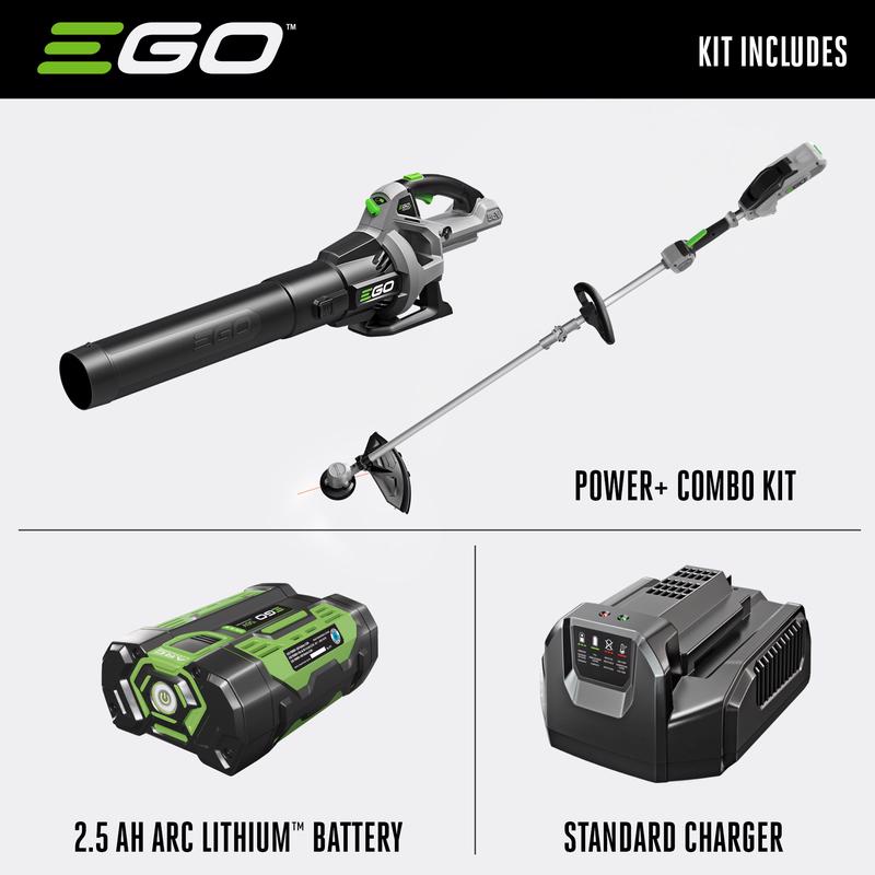 String Trimmer/Leaf Blower, Combo Kit, Ego, Power+, 2.5 Ah, 56 V, Lithium-Ion, 2CT - 2