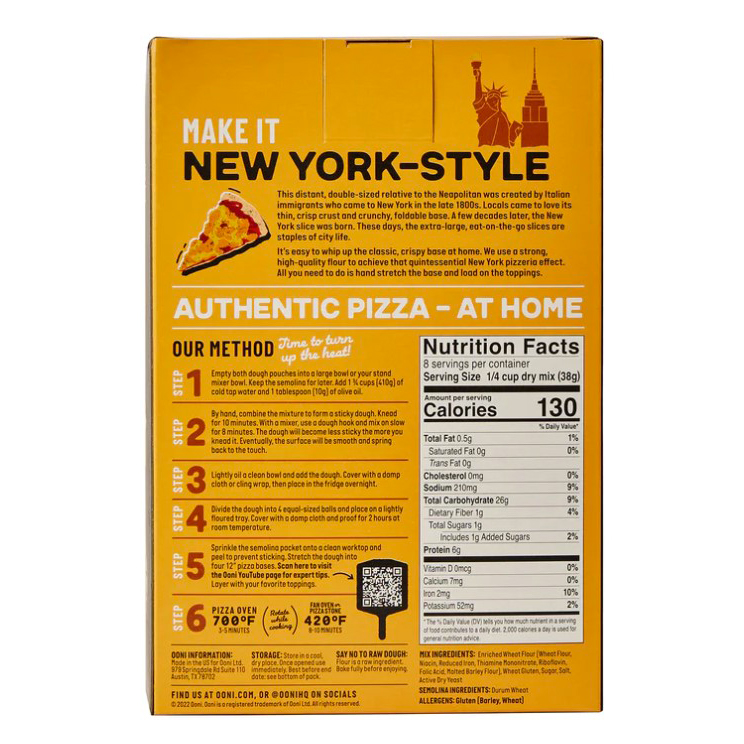 Pizza Dough Mix, Ooni, New York, 25.8 oz - 2