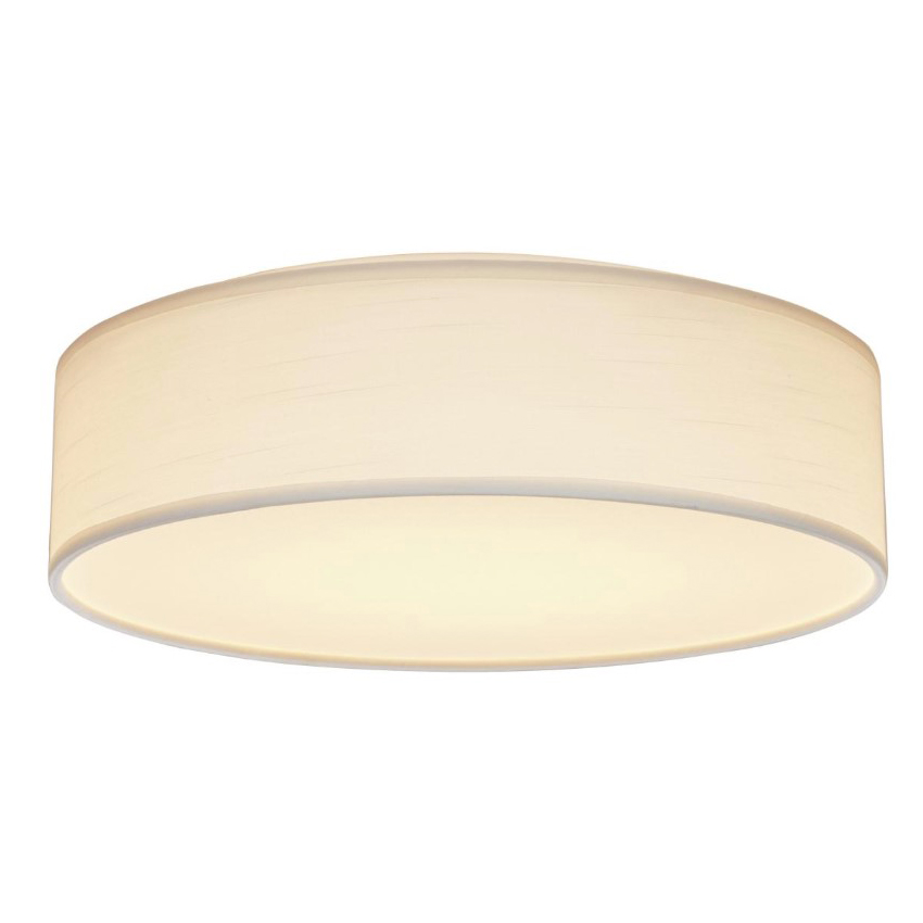 Semi-Flush Ceiling Light, Satco, Integrated LEDs, CCT, 15 in W, White - 3