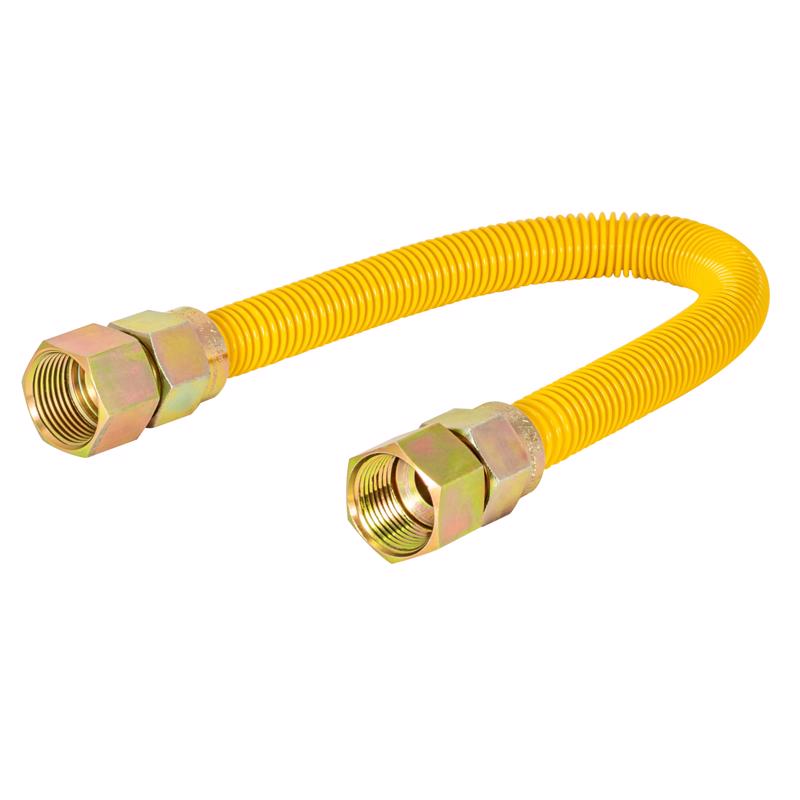 Gas Connector Hose, Eastman, 3/4 in, FIP, Stainless Steel, Epoxy-Coated, 36 in L, 5/8 in OD - 2
