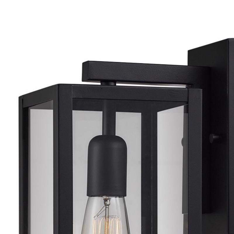 Outdoor Wall Sconce, Globe, Hurley, 1-Light, Black - 3