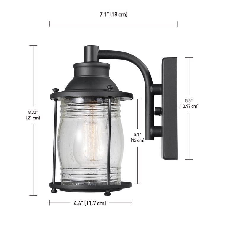 Donovan Outdoor Wall Sconce, Globe, 1-Light, Bronze - 3