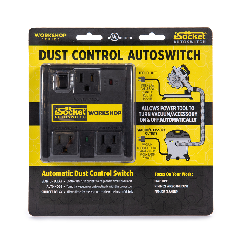 Dust Control Switch, I-Socket, 120 V, Plastic, Black - 3