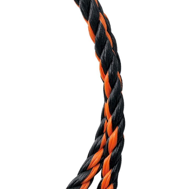 Rope, Koch, 50 ft L, 3/8 in, 244 lb Working Load, Polypropylene, Black/Orange - 1