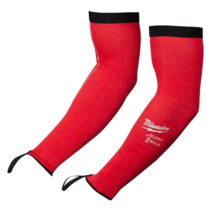 Protective Sleeves, Milwaukee, Cut Level 3, 18 in L, Red - 1