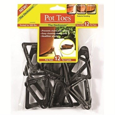 12-Pack Pot Toes, Gardenrite, Black - 1