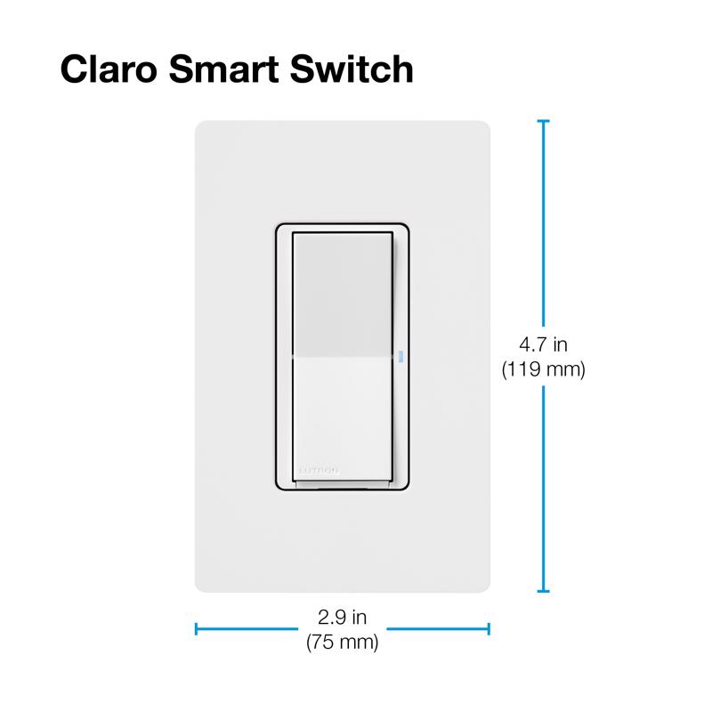 Smart Switch, Lutron, 1-Pole, 3-Way, 120 V, 50/60 Hz, White - 2