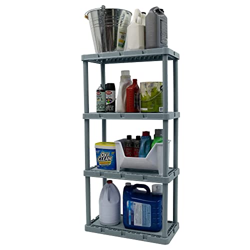 4-Tier Shelving Unit, Gracious Living, Gray, 48 in H - 2