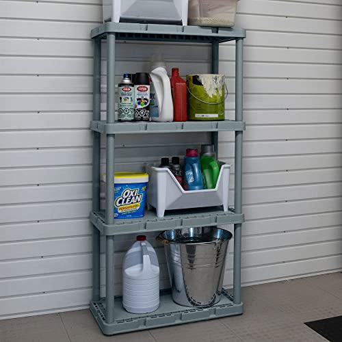 4-Tier Shelving Unit, Gracious Living, Gray, 48 in H - 3