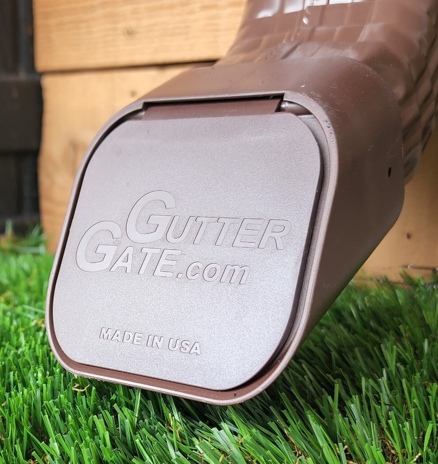 GutterGate Downspout Guard, Brown - 3