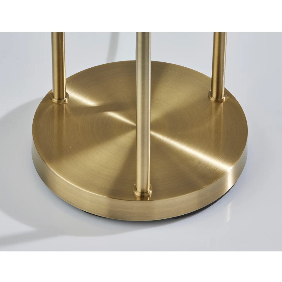 Trio Floor Lamp, Adesso, 68 in H, 3-Light, Antique Brass - 3