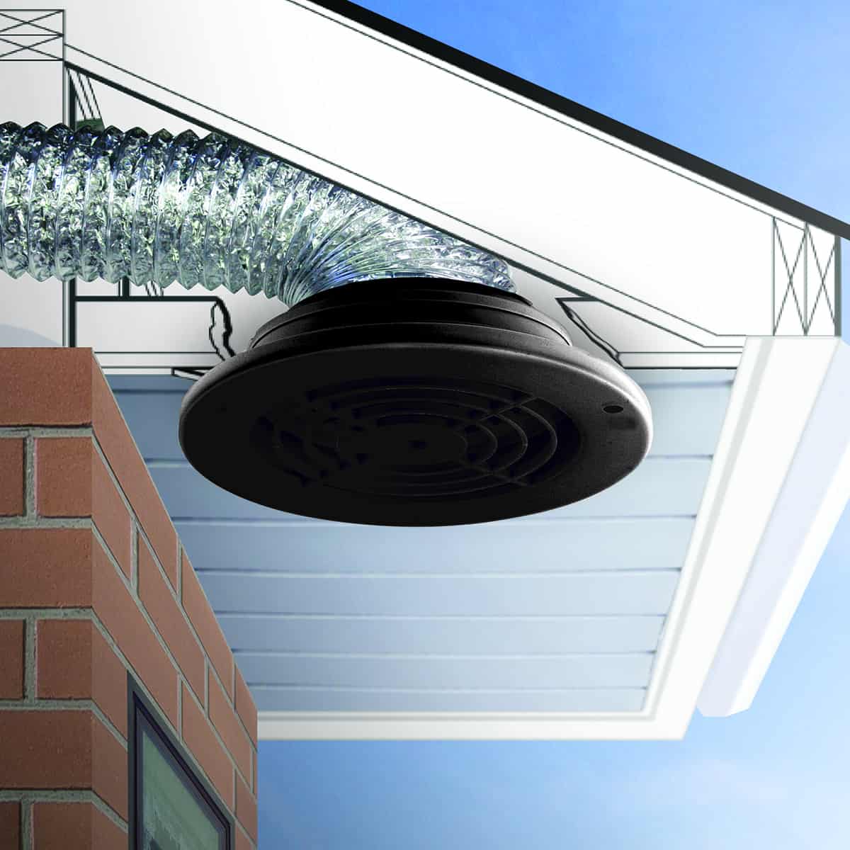 Soffit Exhaust Vent, Dundas Jafine, Black - 3