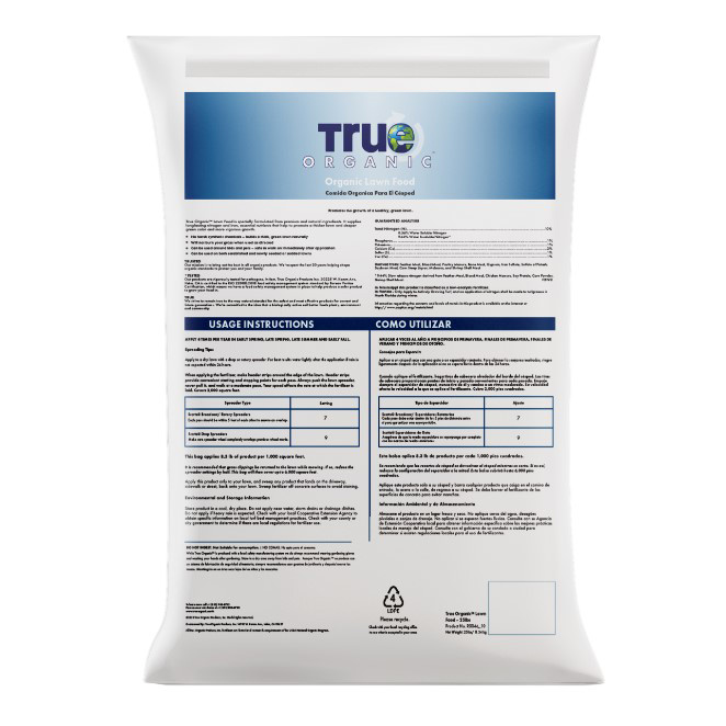 Lawn Food, True Organic, Solid, Fertilizer, 25 lb Bag, 10-1-1 N-P-K Ratio - 2