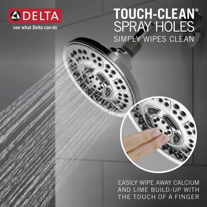 Shower Head, Delta, 8 Spray Functions, Chrome - 2