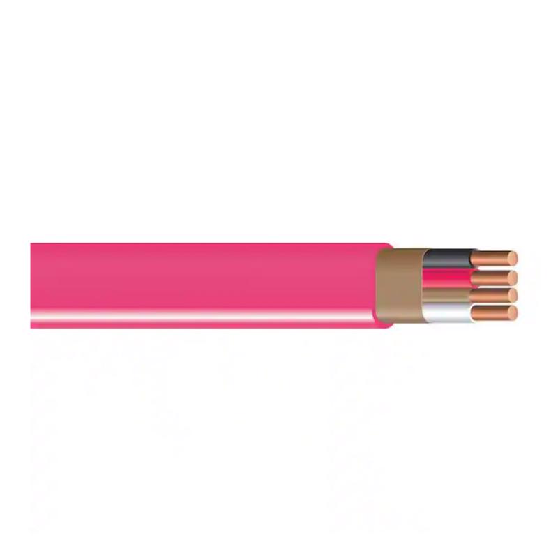 Nm-B Building Wire, Romex, 10 AWG 3-Conductor Solid Copper Wire With Ground, Sheathed Cable, PVC Insulation, 100 ft L - 1