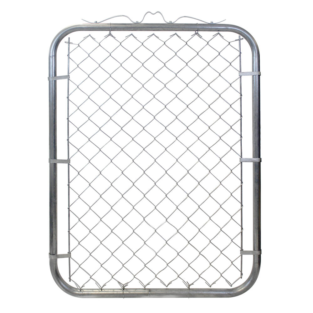 Chain Link Walk Gate, Master Halco, 3 ft 6 in W Opening, 5 ft H, 11 ga Mesh Wire, Galvanized - 1
