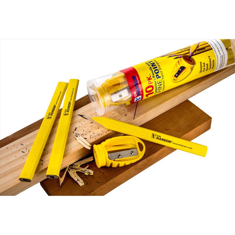 Carpenter Pencil & Sharpener, CH Hanson, 10 pk - 2