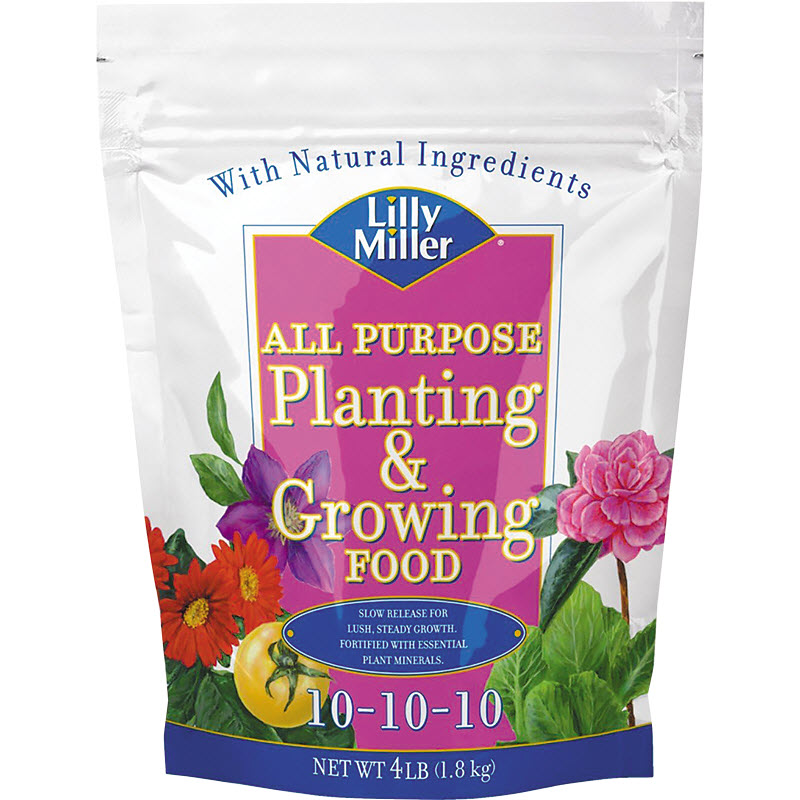 All-Purpose Fertilizer, Lilly Miller, Planting and Growing, 4 lb Bag, 10-10-10 N-P-K Ratio - 1