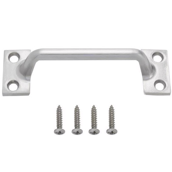 Sash Lift, Ace, 4 in L Handle, Steel, Satin Nickel - 1