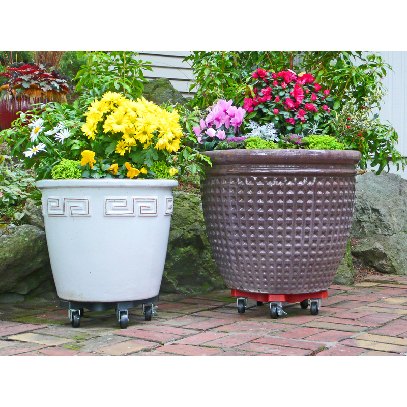 Plant Caddie, Down Under, 16 in W, 500 lb Weight Capacity, Black - 2