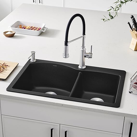 Diamond Kitchen Sink, Blanco, Top/Undermount, 2-Bowl, 1-Hole, Composite - 2
