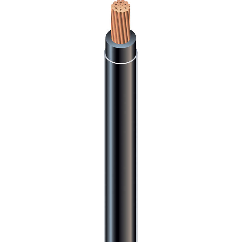 THHN Building Wire, 12 AWG 1-Conductor Stranded Copper Wire, Sheathed Cable, PVC Insulation, Black, 500 ft L - 2