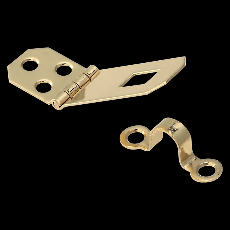 Hasp, Ace, 2-3/4 in L, 3/4 in W, Solid Brass - 2