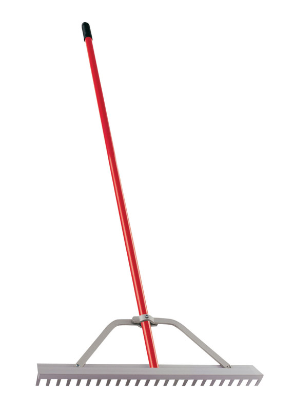 Landscape Rake, Corona, 36 in W Head, 30 -Tine, Aluminum Tine, Aluminum Head - 1