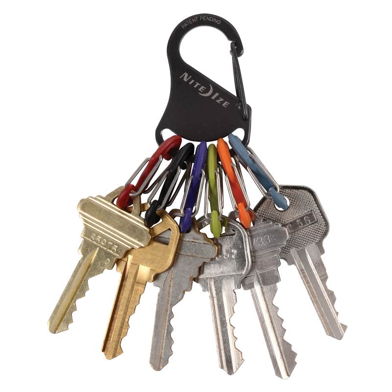 KeyRack Carabiner, Nite Ize, 2 in Dia, Stainless Steel, Black - 3