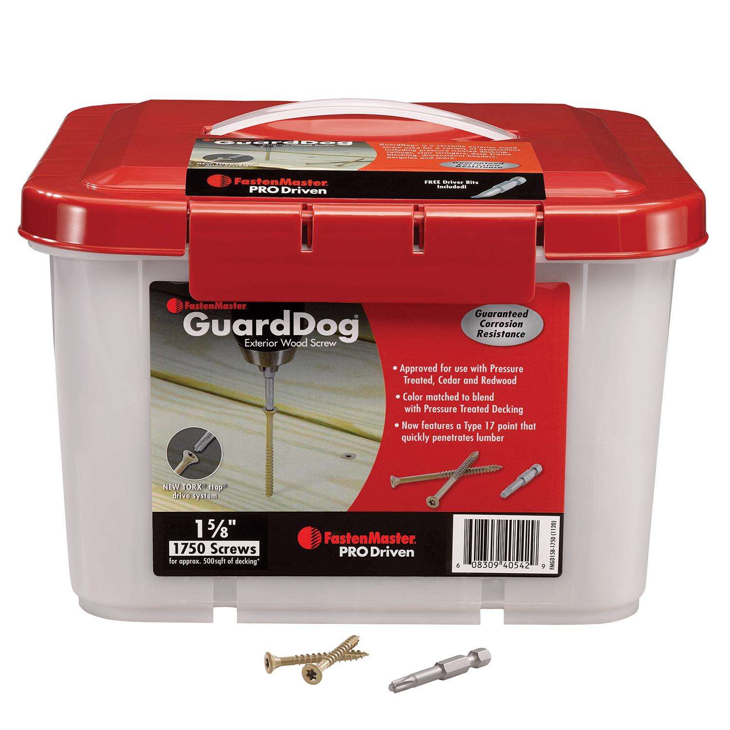 GuardDog Exterior Screw, #8 x 1-5/8 in L, Torx TTap Drive, Flat Head, Available in a 1750 pk Box, Sold by the Pound - 2