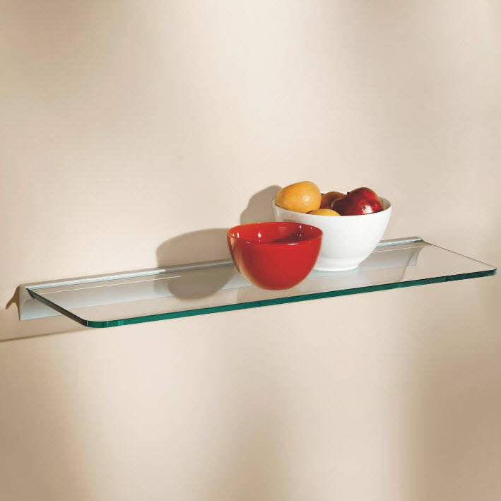 Glass Shelf, Dolle, 9 lb, 1-Shelf, 32 in W, 8 in D, 5/16 in H, 8 mm Thick Material - 2
