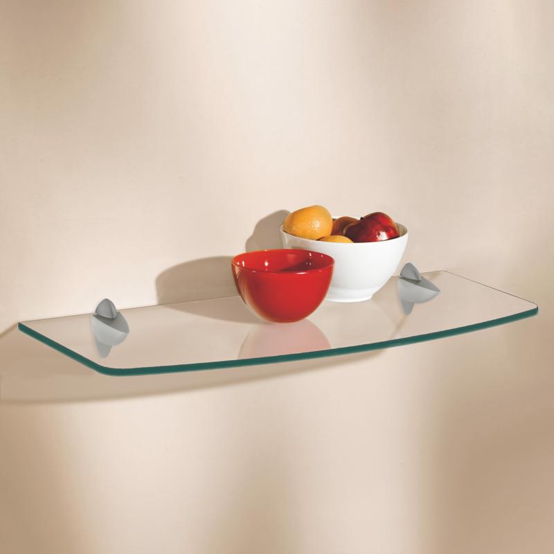 Convex Shelf, Dolle, 12 lb, 1-Shelf, 32 in W, 10 in D, 5/16 in H, 8 mm Thick Material - 2