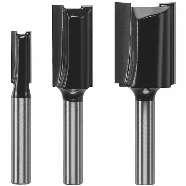 Straight Router Bit Set, Skil, 1/4 in Dia Shank, 3CT - 2