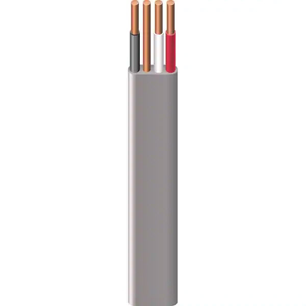 Uf-B Building Wire, Romex, 14 AWG 3-Conductor Solid Copper Wire With Ground, Sheathed Cable, PVC Insulation, Gray, 250 ft L - 1