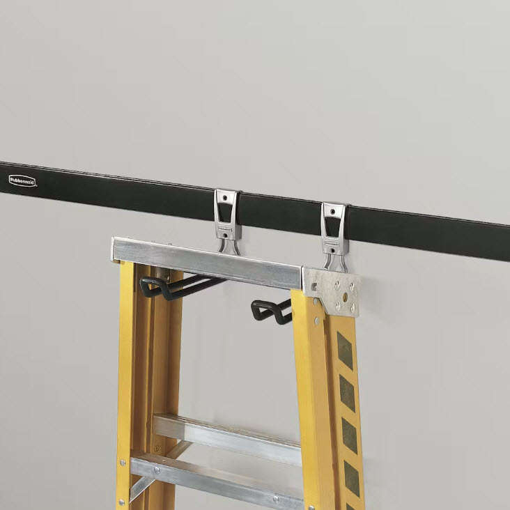 Ladder Hook, Rubbermaid, FastTrack, 50 lb, Wall Mounting, Steel, Powder-Coated - 2