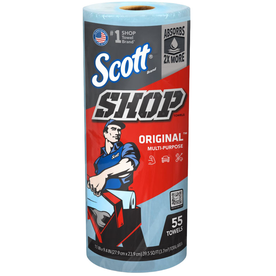 Shop Towel, Scott, Crepe Paper, Blue, 55 pc - 1