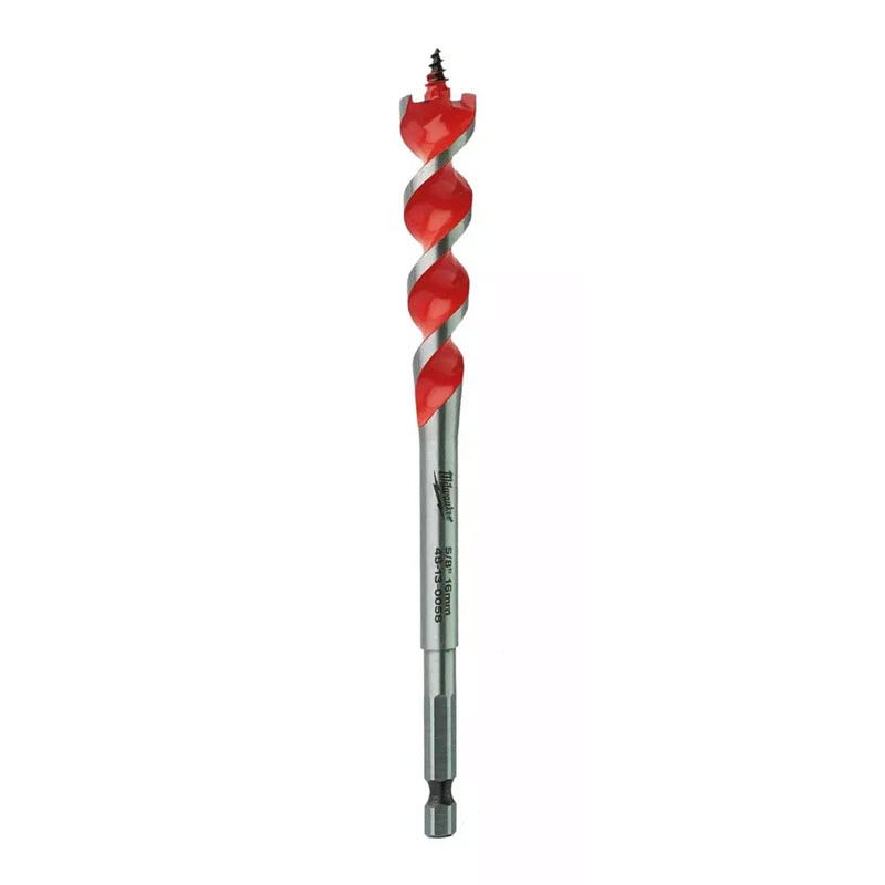 Auger Drill Bit, Milwaukee, 5/8 in Dia, 6-1/2 in OAL, 1/4 in Dia Hex Shank, 1PK - 1