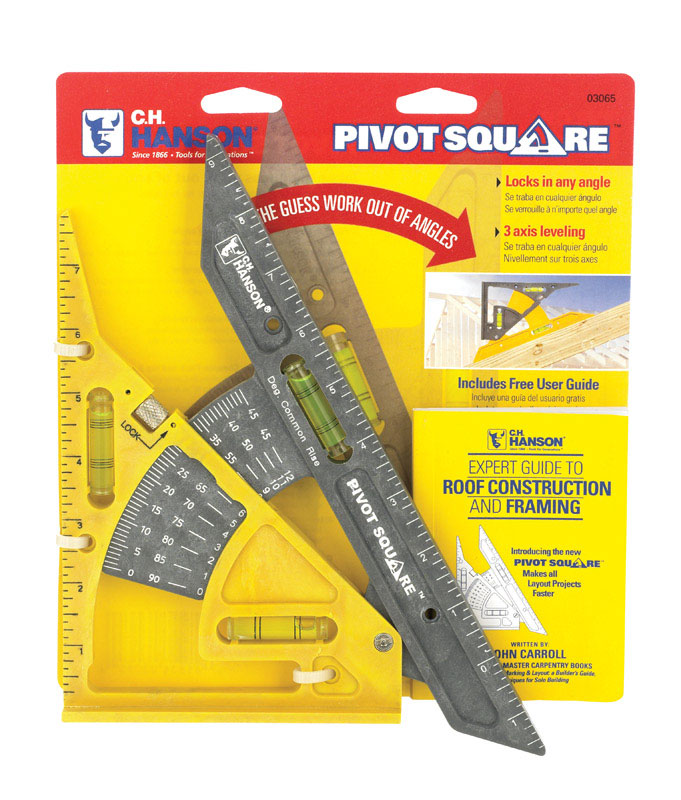 C.H. Hanson's Pivot Square, Ch Hanson, 1/16 in Graduation, Glass/Nylon, 9-1/2 in L - 2