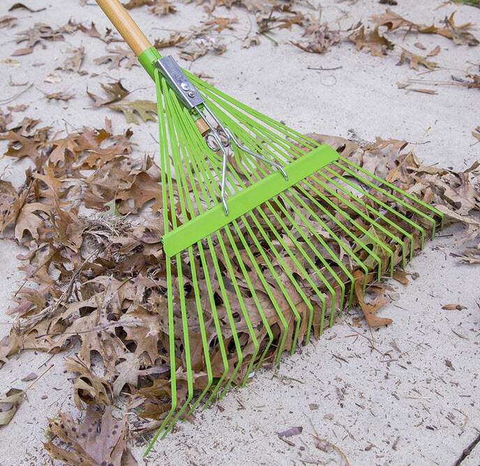 Leaf Rake, Ames, Steel Tine, 22-Tine, Wood Handle - 2