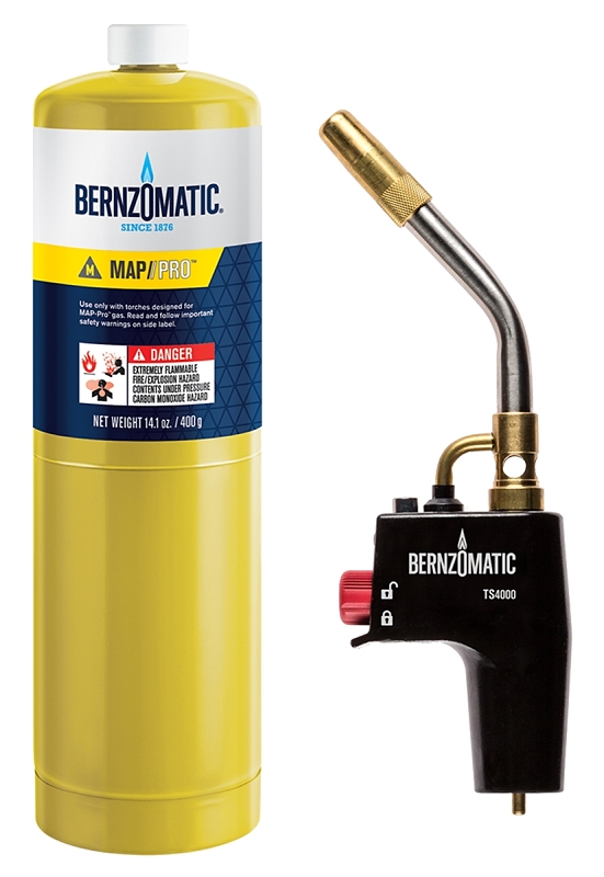 Torch Kit, Bernzomatic, MAP/Pro, Trigger Start Igniter, Aluminum - 1