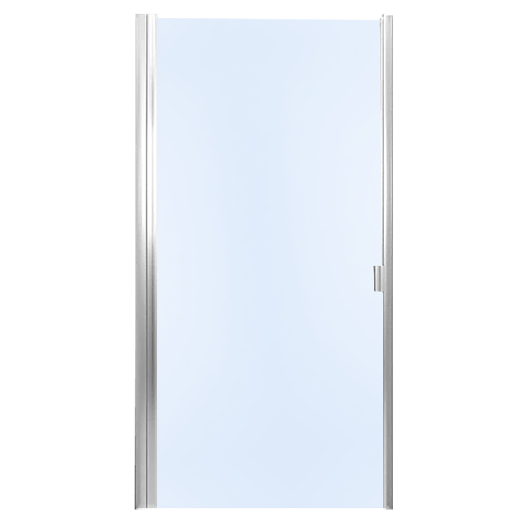 Semi-Frameless Hinge Shower Door, Arizona Shower Door, Chrome, Clear Glass - 1
