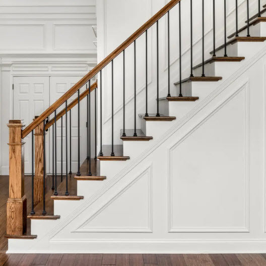 Baluster, L.J. Smith Stair Systems, Iron, Satin, Black, 1/2 in W, 44 in H - 2