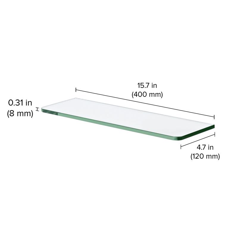 Shelf, Dolle, 5 lb, 1-Shelf, 16 in W, 5 in D, 5/16 in H, 8 mm Thick Material - 4