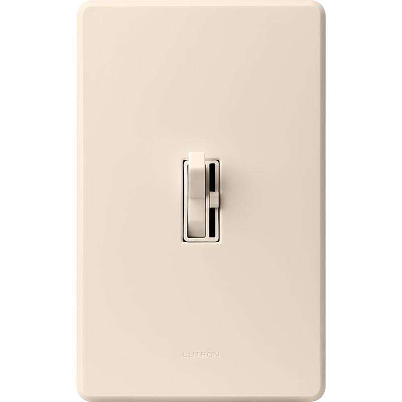 Ariadni Dimmer, Lutron, 120 V, 600 W, CFL, Halogen, Incandescent, LED Lamp, 3-Way, Light Almond - 2