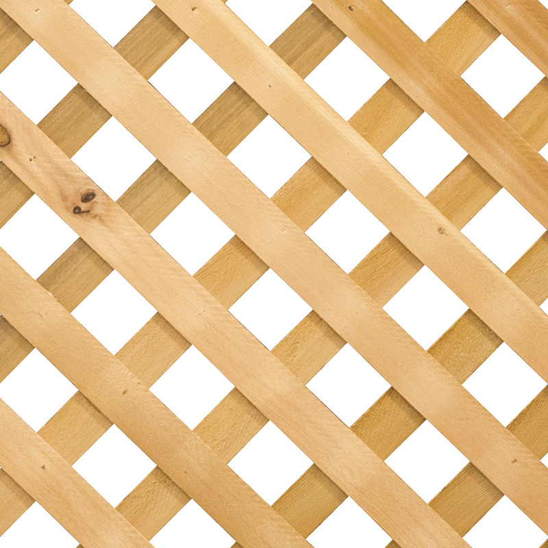 4 Ft W x 8 ft L, Garden Cedar Lattice Panel, Real Wood Products Co. Inc., Heavy-Duty, Privacy Diamond - 2