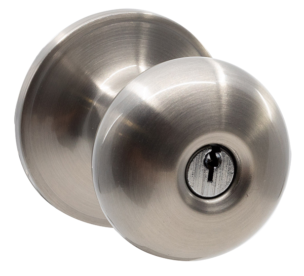 Entry Lever, Allegion, Cylindrical Lock, Satin Nickel, Knob Handle, Metal, Residential, 3 Grade - 1
