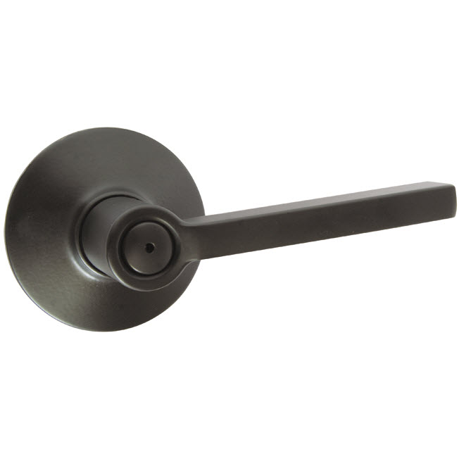 Privacy Lever, Schlage, Mechanical Lock, Matte Black, Metal, Residential, 2 Grade - 1