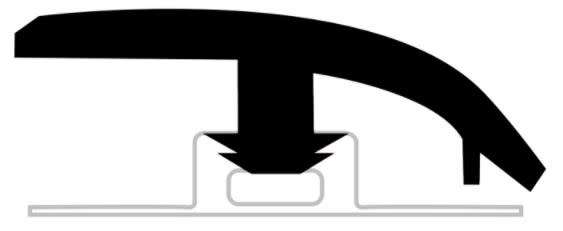 Reducer Molding, Coretec, 94 in L, 1.4 in W, 0.46 in Thick, Vinyl/WPC, Red River Hickory - 2